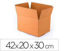 Caja de embalar marron q-connect doble canal 420X200X300 mm