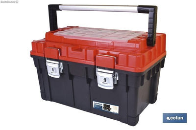Caja de herramientas heavy duty negro/rojo