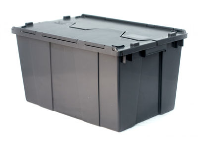 Caja de polietileno de bisagras con tapa con capacidad de carga de 25 kilos