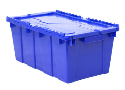 Caja de polietileno de bisagras con tapa con capacidad de carga de 30 kilos