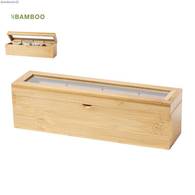 Caja de té bambú