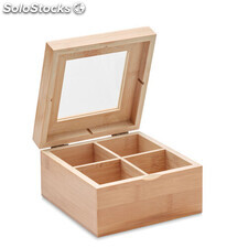 Caja de té de bambú madera MIMO9950-40