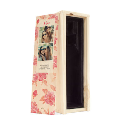 Caja de vino en madera con tapa impresa personalizada - Foto 2