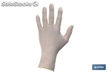 Caja dispensadora de 100 unidades de guantes de látex con polvo | Elásticos y