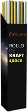 Caja Expositora con Rollos Kraft Tamaño 1mx3m Color Oro y Plata