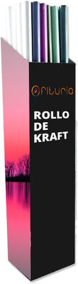 Caja Expositora con Rollos Kraft Tamaño 1mx3m Surtido de Colores