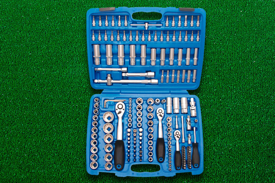 Maletín de herramientas con 171 piezas - caja de herramientas de acero  cromo vanadio, juego de herramientas