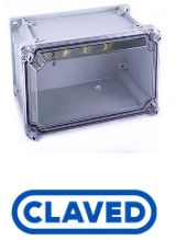 Caja industrial Claved poliéster doble aislamiento transparente 190x285x185mm