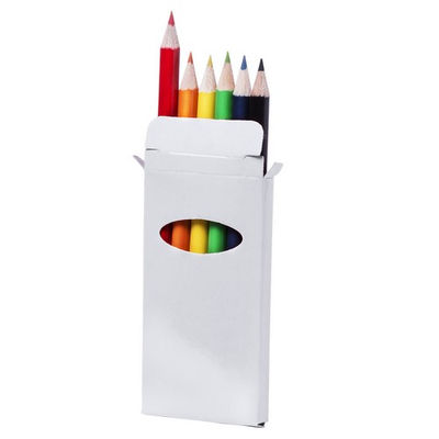 Caja Lápices de colores con cuerpo cilíndrico 6Uds