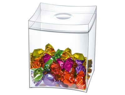 Caja para caramelos cep con tapa desmontable poliestireno transparente 90x90x115 - Foto 2