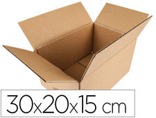 Caja para embalar q-connect americana medidas 300X200X150 mm espesor carton 5 mm