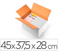 Caja para embalar q-connect blanca regulable en altura doble canal 450X280 mm