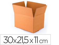 Caja para embalar q-connect fondo automatico medidas 300X215X110 mm espesor