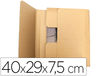Caja para embalar q-connect libro medidas 400X290X75 mm espesor carton 3 mm