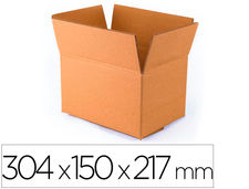 Caja para embalar q-connect usos varios carton doble canal marron 304X150X217 mm