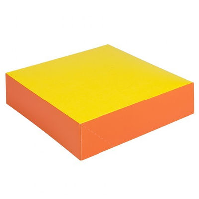Caja pastelería naranja&amp;limón 16x16x5 cm carton