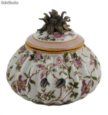 Caja piña 18cm - Komachi | porcelana decorada en porcelana