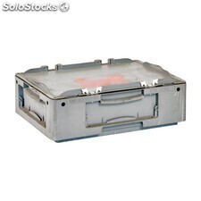 Caja plástica con tapa 400x300x120/88 mm