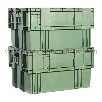 Caja plástica semi encajable 600x400x330/290 mm - Foto 3