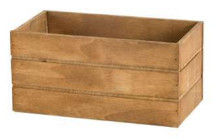 Caja rectangular madera envejecida mediana