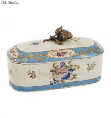 Caja tapa asa fruta 22cm - Milady | porcelana decorada en porcelana