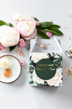 Cajas Boho personalizadas para dulces con nombres - Pasteles de boda &amp; Bolsa