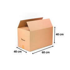 Cajas de cartón 60x40x40 cm con asas para mudanzas envíos almacenaje reforzadas
