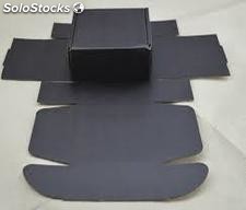 cajas de embalaje de cartón ondulado negro