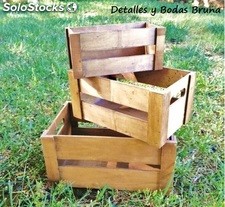 Cajas de Madera Natural. Cajas de madera baratas boda, candy bar, decoracion