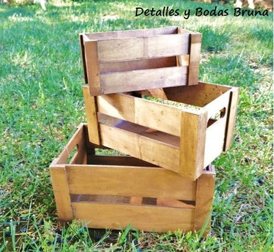 Pequeña caja de madera, caja de madera, cajas de madera, cajas de madera,  cajas de centro de mesa, caja de decoración de bodas, caja de madera -   México