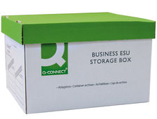 Cajon q-connect carton para 3 cajas archivo definitivo a4 lomo 100 mm montaje