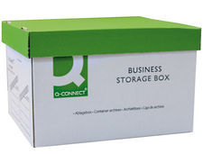 Cajon q-connect carton para 3 cajas archivo definitivo A4 lomo de 100 mm montaje