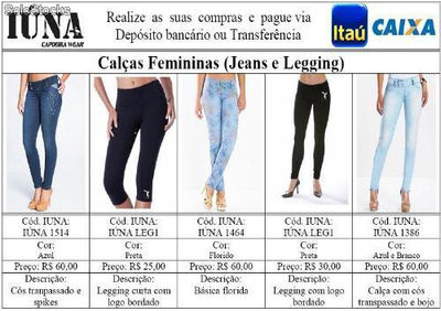 Calças femininas (Jeans e Legging)