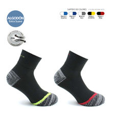 Calcetin 2/4 monarch Pack 2 Sport Coolmax Blanco/Gris 39-41