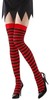 Calcetines rayados rojo-negro pares - 70 den