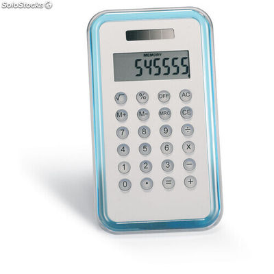 Calculadora 8 dígitos azul transparente MIKC2656-23