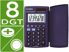Calculadora casio hs-8ver bolsillo 8 digitos conversion moneda con tapa color