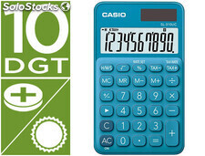 Calculadora casio sl-310UC-bu bolsillo 10 digitos tax +/- tecla doble cero color