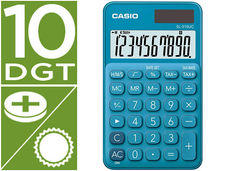 Calculadora casio sl-310uc-bu bolsillo 10 digitos tax +/- tecla doble cero color