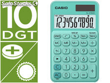 Calculadora casio sl-310UC-gn bolsillo 10 digitos tax +/- tecla doble cero color