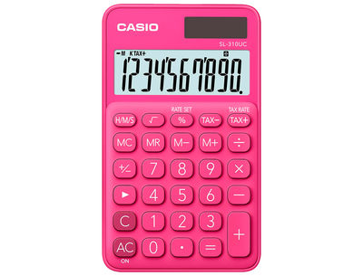 Calculadora casio sl-310uc-rd bolsillo 10 digitos tax +/- tecla doble cero color - Foto 2