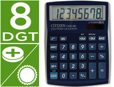 Calculadora citizen sobremesa cdc-80 8 digitos azul metal