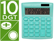 Calculadora citizen sobremesa sdc-810 nrgne 10 digitos 124X102X25 mm verde