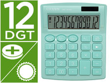 Calculadora citizen sobremesa sdc-812NRGNE eco eficiente solar y a pilas 12