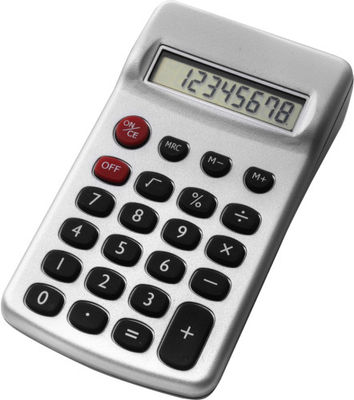 Calculadora de plástico con pantalla de 8 dígitos