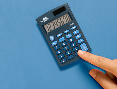 Calculadora liderpapel bolsillo xf06 8 digitos solar y pilas color azul 98x62x8 - Foto 4