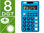 Calculadora liderpapel bolsillo xf09 8 digitos solar y pilas color azul 115x65x8 - 1