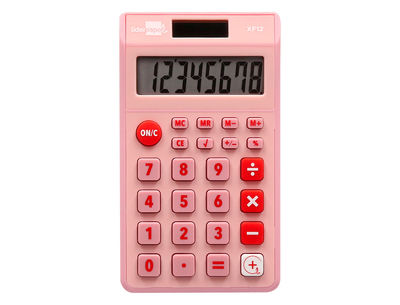Calculadora liderpapel bolsillo xf12 8 digitos solar y pilas color rosa 115x65x8 - Foto 3
