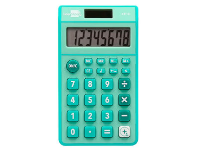 Calculadora liderpapel bolsillo xf13 8 digitos solar y pilas color verde - Foto 3