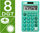 Calculadora liderpapel bolsillo xf13 8 digitos solar y pilas color verde - 1